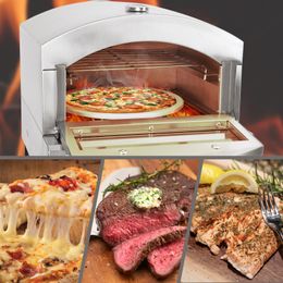 Combos pizza four propane gaz extérieur portable double couche professionnelle ciel ciel cueillette gain de gain à la maison extérieur propane gain de gaz