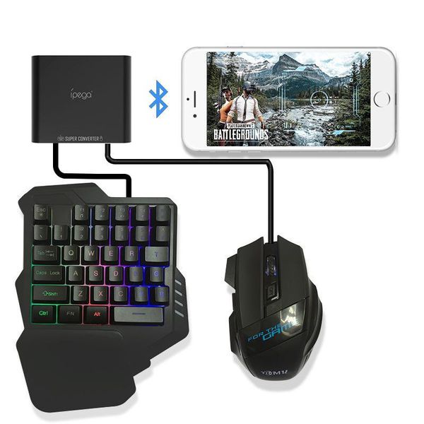 PUBG Contrôleur de manette de jeu mobile Clavier Convertisseur de souris Adaptateur auxiliaire pour téléphone Android vers PC Bluetooth 4.0 Plug and Play