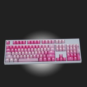 Combos Rainbow Gradient Colors Mechanische toetsenbord KeyCaps PBT Ergonomic 104 Keys Oil -resistent vervangende sleutel doppen voor meisjescadeau