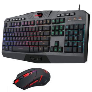 Combo's Redragon Gaming Toetsenbord Gaming Muis Combo S101 RGB LED Backlit Toetsenbord en Muis Set Gaming Muis en Toetsenbord Stil