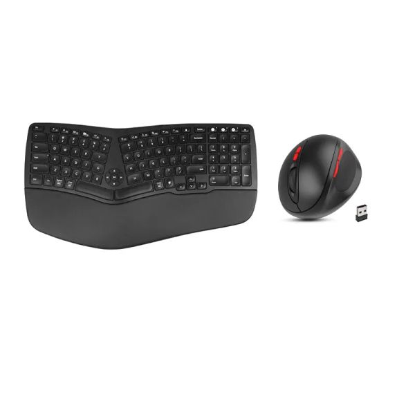 Combos RVB Bluetooth Backlit Wireless Ergonomic Clavier et Rgonomic Wireless Vertical Souris pour Mobile PC Tablet Gaming Gamer