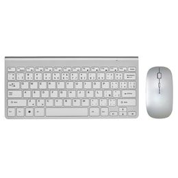 Combos espagnol ergonomic 2,4g Ultra Slim Keyboard sans fil de souris combos clavier sans fil à faible bruit pour Apple Mac Win XP / 7/10 iOS