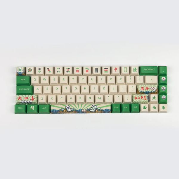 Combos standard 68 touches pbt petit ensemble chinois mahjong keycap ome profil dyesub keycaps personnalisés pour le clavier mécanique de jeu