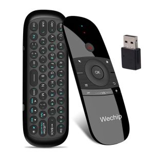 Combo's W1 2.4G draadloos toetsenbord luchtmuis Smart afstandsbediening voor Android TV Box PC Oplaadvliegluchtmuis Mini draadloze toetsenborden