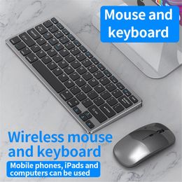 Ensemble clavier et souris sans fil, Rechargeable, pour ordinateur portable, Mac, PC, teclado sem fio, teclado bluetooth