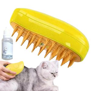Peigne de brosse à vapeur de chat brosses pour chats pour chats intérieurs dégageant 3 brosse à vapeur de chien en 1 pour massage pour animaux de compagnie brossage des cheveux pour chats pour