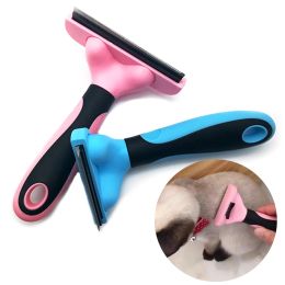 Peignes Peigne de démêlage des poils d'animaux pour chien et chat, élimine le sous-poil, les poils emmêlés, Massage, brosse pour animaux de compagnie, toilettage, fournitures pour chiots, Halloween