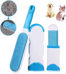 Peignes mis à jour brosse épilateur pour animaux de compagnie chien chat épilateur avec Base autonettoyante outil d'épilation efficace Double face pour animaux de compagnie