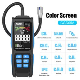 Détecteur de gaz combustible Analyseur de gaz Unités PPM LEL Compteur GPL Charge de fuite de gaz naturel inflammable Compteur Alarme sonore 240320