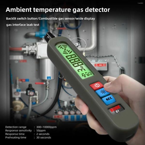 Detector de Gas Combustible modelo de carga portátil alarma de fuga de carbón Natural prueba de temperatura y humedad del aire 1 Juego