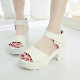 Comemore sandalen mode dames eenvoudige middelste hiel sandaal sandaal vrouwelijke vis mondplatform slingback wig schoenen dames schoenen en schoen