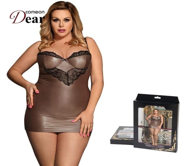 ComeDear Chemise Sexy Night Lingerie para mujer Corres de satén