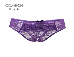 Comeonlover Ropa interior erótica Culotte sin entrepierna Dentelle Sexo Mujeres Bragas breves de encaje Tallas grandes Bragas de mujer multicolores PL50085246760