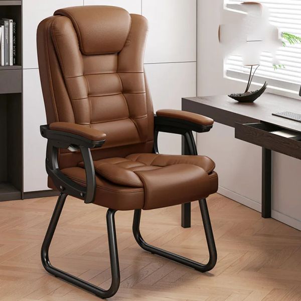 Chaise de jeu en cuir confort pivotant le plan de plancher de plancher du sol de concepteur ordinateur chaise de bureau moderne sillas de odicina meubles de maison