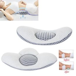 Almohada de apoyo Lumbar cómoda, cojín para dormir, almohadilla para la cintura, relajante para la columna vertebral, cojín Semicircular de soporte para la parte inferior de la espalda