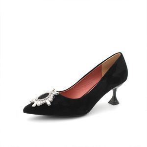 Comfort schoenen voor vrouwen ondiepe mond 2020 sandalen slip-on loafers zomer dames hoge hakken pak vrouwelijk beige comfortblok