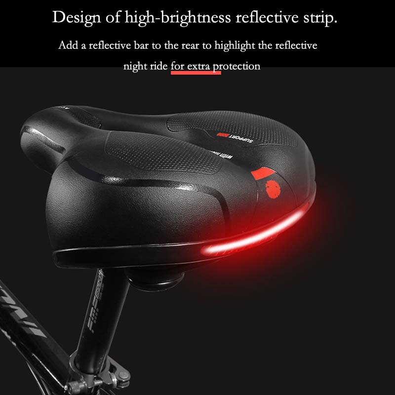 Comfortabele 3D -gel lederen fietszadel met Light Springs Racing Road Bike Seat MTB Sport Cycling Accessories Cyclist Cushion