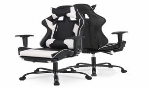 Comfortabele en stijlvolle bureaustoel, gamingstoel, fauteuil met draaibaar ontwerp met hoge rugleuning - perfect voor racen en bureauwerk - model 468 IeeT8275779