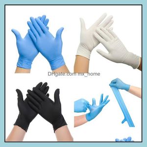 Comfortabel wegwerp poeder- PVC nitrilexamen huis rubberen handschoenen groot formaat latex veiligheid zwart om bacteriële druppel aflevering 2021 ki te voorkomen