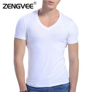 Cómodas camisetas interiores de manga corta de algodón con cuello en V de 6 colores para hombres y ropa interior a prueba de sudor (Tamaño: M L XL XXL)