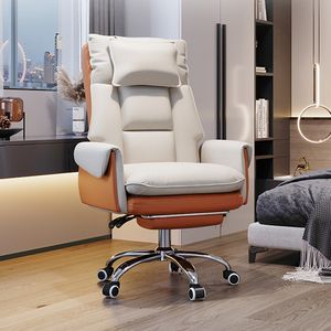 Comfortabele bureaustoelstoel, gamingstoel, computerstoelleer Ecutive Stoel rugleuning met voetsteun liggende zwenkstoel