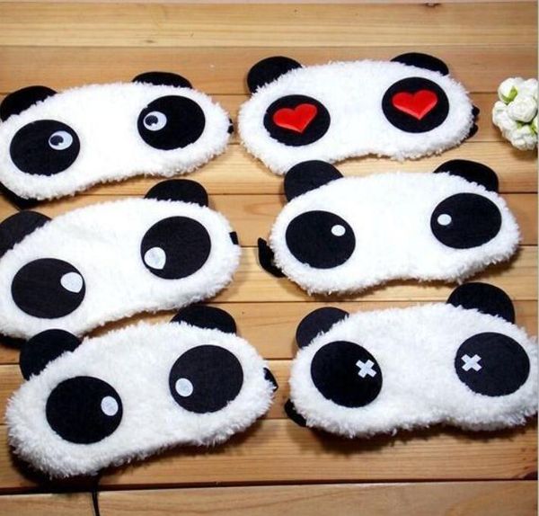 Cómodas máscaras para dormir con sombreado de terciopelo suave Cute Panda Eye Shields Cartoon Eyeshade al por mayor