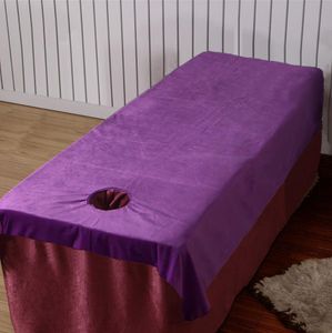 Confortable infroissable Polyester Salon Massage SPA drap de lit canapé maison literie douce Article couverture unie couvre-lit F0211 210420