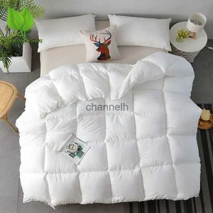 Ensembles de couettes 100 % coton léger, housse de couette d'hiver en plumes, couettes fines toutes saisons, pour dormeurs chauds YQ240313