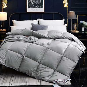 Ensembles de couettes Pain doux en duvet d'oie couette couette hiver automne couvertures lit de plume matelassé couverture de couette simple complet double king size YQ240313