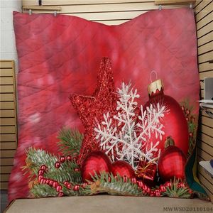 Ensembles d'édredons Home Textile Creative Quilt Joyeux Noël 3D Moderne Parure de lit Chambre Décor Super Doux Respirant Cadeau Pour Enfants1