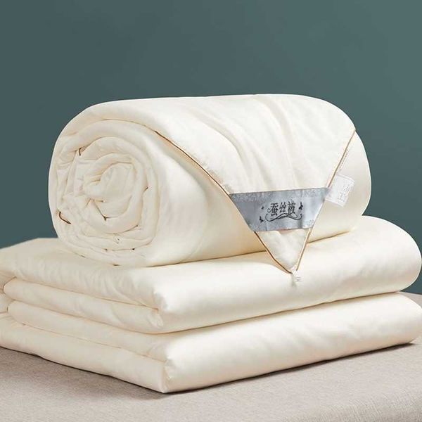 Ensembles d'édredons Nordic Natural Mulberry Luxury Silk Comforter Duvet Twin Queen King Full Size Cotton Blanket Quilt Couple Literie In Filler L221015