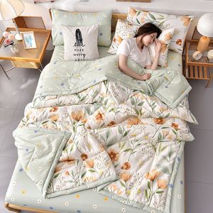 Dekbedden stelt peiduo eenvoudige moderne airconditioning dunne deken dunne zomer quilt katoen pluizige geruite deken op het bed comfortabel dekbed 230324