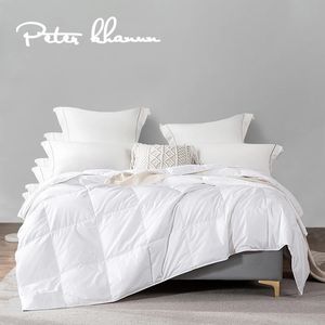 Ensembles de couettes Peter Khanun Couette légère en duvet blanc avec insert de couette couverture d'été tissu ultra doux hypoallergénique antimite 022 231215