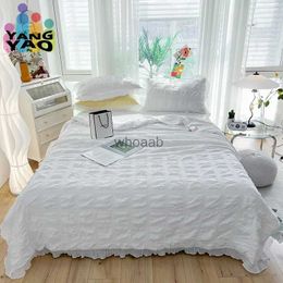 Dekbedden sets Yaapeet Luxe Kanten Sprei Bubble Garen Dekbed voor Zomer Single/Queen Size Deken voor Thuis Bed (case moet worden besteld) YQ240313