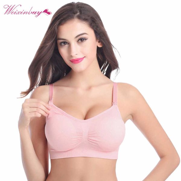 Comforty Mujeres Alimentación Embarazada Maternidad Sujetador Lactancia Alambre Libre Elástico Suave Enfermería Bralette Y0925