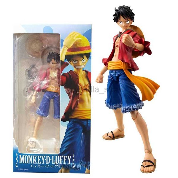 Comics Heroes 17cm Figuras de anime de una pieza Sombrero de paja Monkey D Luffy Variable articulada Luffy Action Figura Collection Modelo Adornos Toyns 240413