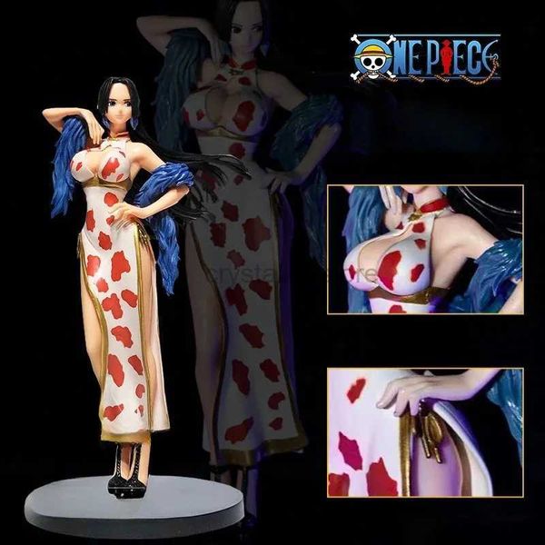 Comics Heroes 25cm Anime One Piece Figurine Honey Cheongsam Boa Hancock Sexy Girl PVC Figuras de acción Collection Model de muñecas Juguetes Regalo de cumpleaños 240413