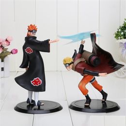 Comics Heroes 2pcs Set 18 cm Uzumaki vs Pain PVC Actie Figuur Collectible Model Toys Dolls MX200319270Y Drop levering geschenken cijfers Dhed