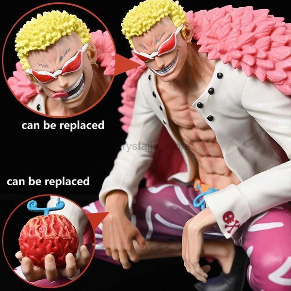 Comics Heroes Anime One Piece Figure Donquixote Doflamingo Action Figure One Piece Shichibukai Hen 16cm PVC Collection Modèle Doll Gifts Toys 240413