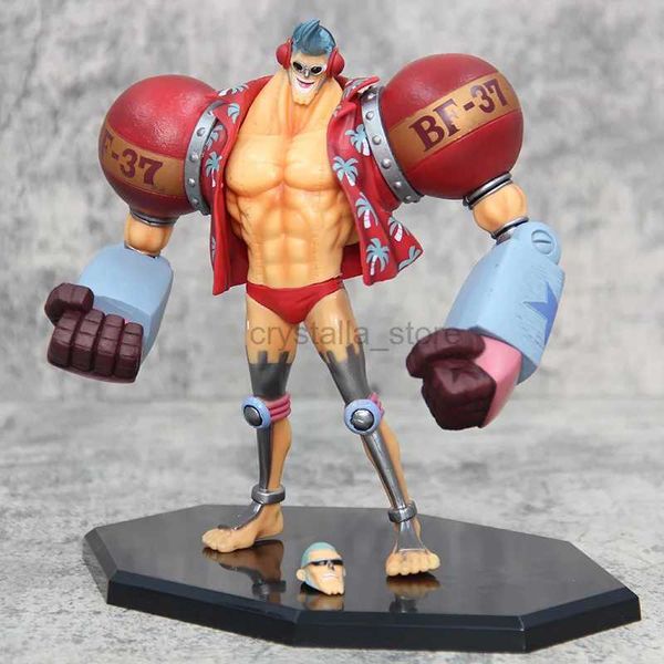 Comics Heroes Anime One Piece Figure GK Franky Fighting Pirates Cuttyflam 2 Heads Action Figure Statue Decoration Doll Toys Cadeaux de Noël 240413