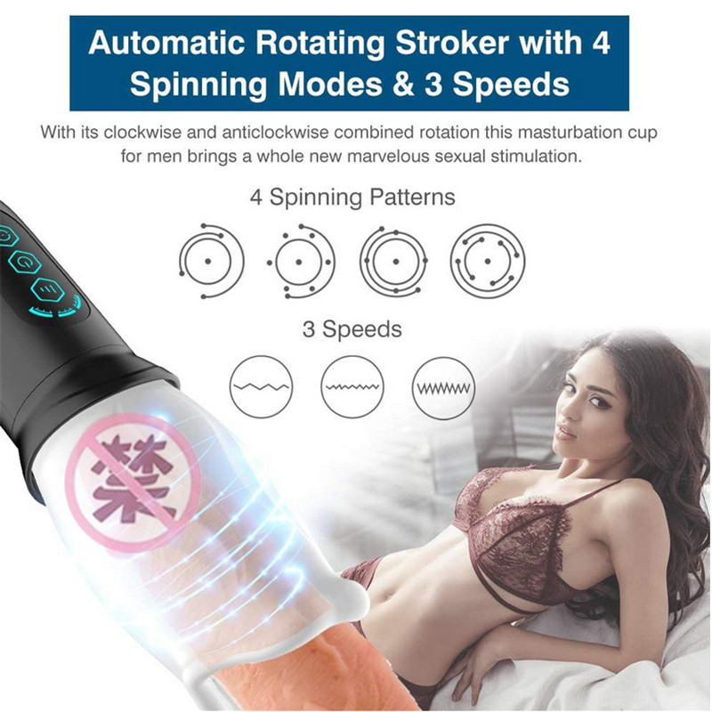 Comics Heroes Automatic Rotation Male Masturbator Oral Sex Trainer For Men Delay Climax Glans Stimulate Electric Penis Massager Stimulator Sex Toys 18