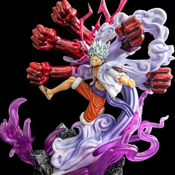 Comics Heroes One Piece Action Figures Gear 5 Sun God Nika Luffy Figura de anime Modelo Estatua Colección de juguetes Collectibles para niños Regalo de cumpleaños 240413