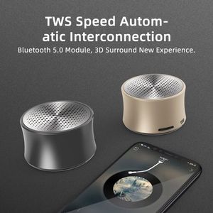 Haut-parleur Bluetooth sans fil Comincan R9S TWS hifi extérieur Portable pour téléphone ordinateur TF carte Subwoofer HD stéréo haut-parleurs métalliques