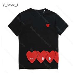 Comme Des Garcon T-shirt pour homme T-shirt de créateur pour homme Camouflage Love Vêtements T-shirt graphique décontracté Coeur derrière la lettre sur la poitrine Hip Hop Fun Chemises imprimées T-shirt respirant 30