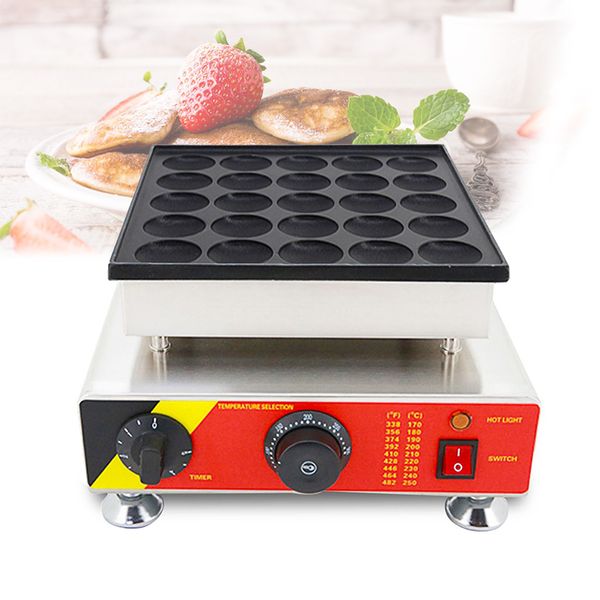 Commercial 25 trous Mini crêpe gaufre Machine 110V 220V Dorayaki Maker antiadhésif Poffertjes Grill