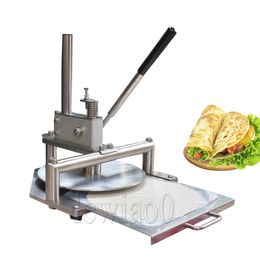 Commercieel 25 cm handpizza deeg persmachine handmatig deeg afvlakking drukmachine verstelbare dikte