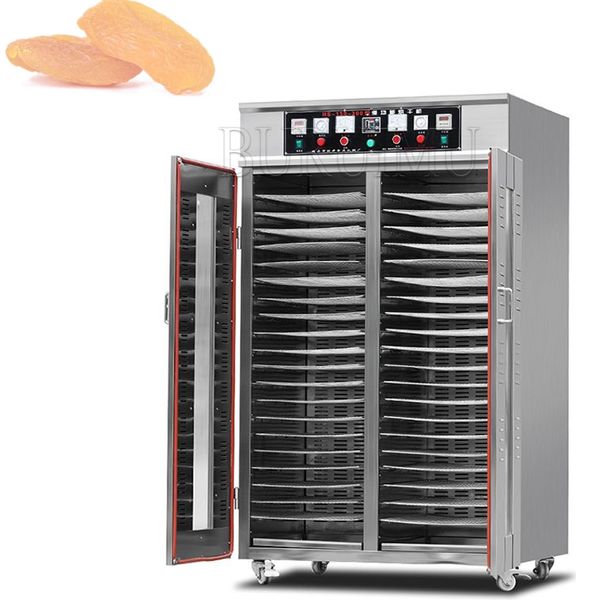 Deshidratador de alimentos comercial de 40 capas, Máquina secadora de frutas y verduras de acero inoxidable de 220v, máquina secadora de salchichas, carne, té y pimienta