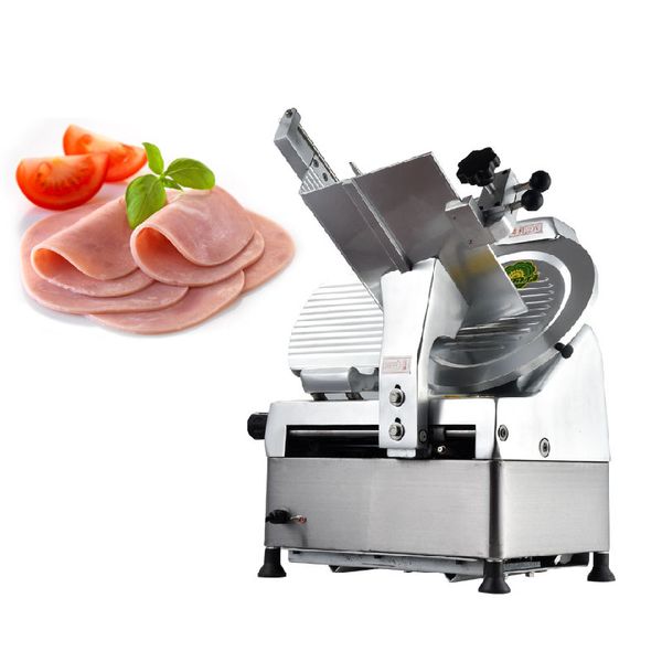 Affettatrice di carne elettrica automatica commerciale Rotoli di montone Tagliaverdure Chopper Macchina per carne di manzo e montone Affettatrice per verdure Doppio motore