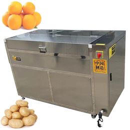 Machine automatique commerciale de nettoyage de brosse en fer à cheval de gingembre de Taro Machine électrique d'épluchage de patate douce