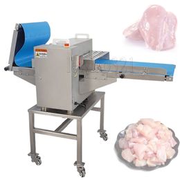 Commerciële Bacon Snijmachine Kip Dicer Kip Cuber Snijden Blok Snijder Vlees Strip Kubus Snijden Bevroren Vlees Snijmachine
